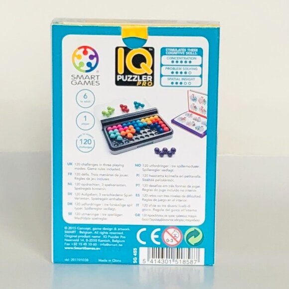 Smart Games IQ Puzzle Pro - Brain Teasing Game 120 Challenges Age 6+ New Sealed - Picture 10 of 12